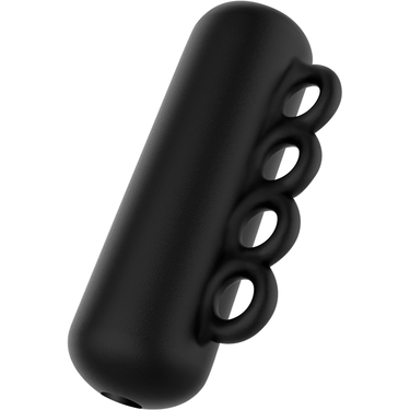 TENSEK 5 Masturbatore Nero con Linee di Stimolazione e Maniglia Ergonomica